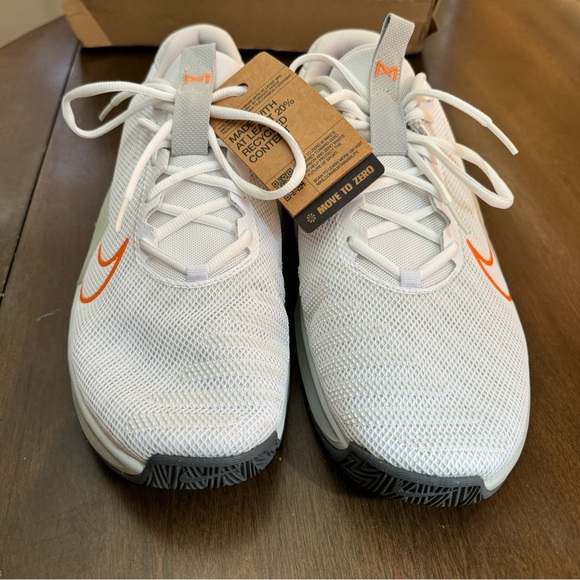 Nike Metcon 9 | Men’s Size 14 | White/Silver/Orange - Picture 4 of 8